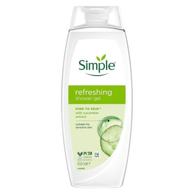 SIMPLE REFRESHING SHOWER GEL WITH CUCMBER EXTRACT 450ML