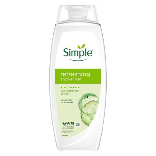 SIMPLE REFRESHING SHOWER GEL WITH CUCMBER EXTRACT 450ML