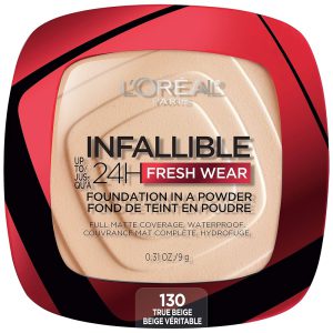 LOREAL INFAILLIBLE FOUNDATION IN A POWDER 24 HRS 130 TRUE BEIGE