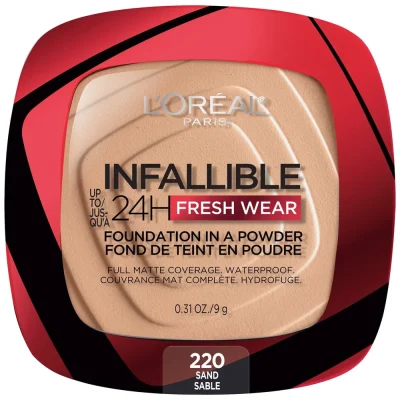 LOREAL INFAILLIBLE FOUNDATION IN A POWDER 24 HR 220 SABLE SAND