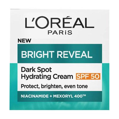 LOREAL PARIS BRIGHT REVEAL DARK SPOT HYDRATING CREAM SPF 50 NIACINAMIDE 50ML