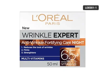 LOREAL PARIS WRINKLE EXPERT 65+ NIGHT CREAM MOISTURISER 50ML