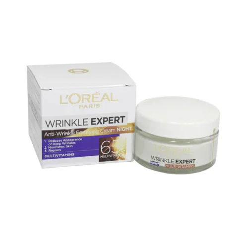 LOREAL PARIS WRINKLE EXPERT 65+ NIGHT CREAM MOISTURISER 50ML
