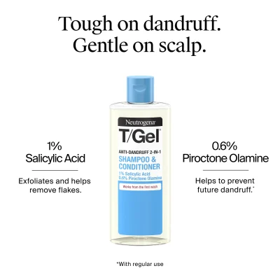 NEUTROGENA T/GEL ANTI DANDRUFF 2 IN 1 SHAMPOO & CONDITIONER 250ML