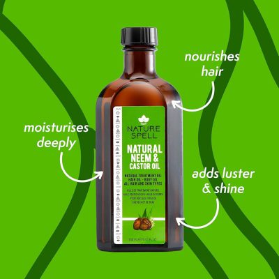NATURE SPELL NEEM & CASTER OIL FOR HAIR & BODY 150ML