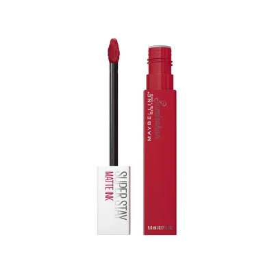 20250326MaybellineSuperstayMatteLipInkSpicedEditionShotCaller16hr_Australia_Cosmetics5mLOpenFrontSide_2048x2048px MAYBELLINE SUPER STAY MATTE INK -325 SHOT CALLER