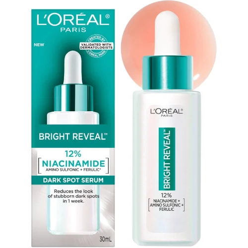 LOREAL PARIS BRIGHT REVEAL  NICINAMID DARK SPOT SERUM 30ML