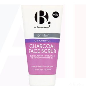 B SUPERDRUG OIL CONTROL  CHARCOAL FACE SCRUB FOR MEN 150ML