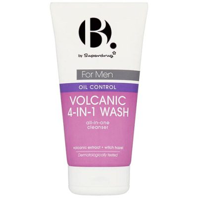 B.SUPERDRUG OLI CONTROL  VOLCANIC 4-IN 1 WASH FOR MEN 150 ML