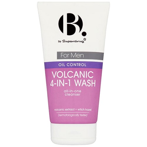 B.SUPERDRUG OLI CONTROL  VOLCANIC 4-IN 1 WASH FOR MEN 150 ML
