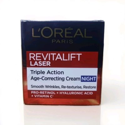 LOREAL REVITALIFT LASER TRIPLE ACTION CREAM NIGHT 40+ 50ML